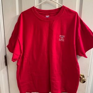 Hanes Beefy T - Salty Dogs patriotic Tshirt - XL - red